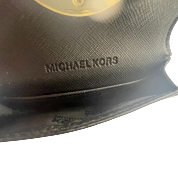 Michael Kors Pebbled Leather Card Wallet - Black - Picture 9 of 14